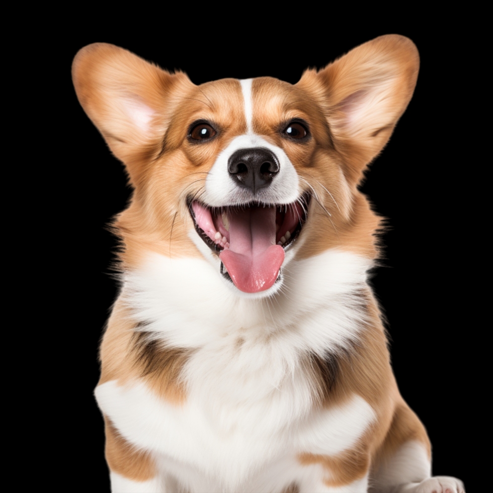 Imagem de um cachorro feliz